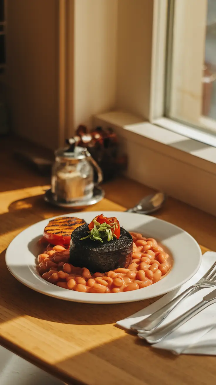 Entire Black Pudding in a Cozy Breakfast Nook