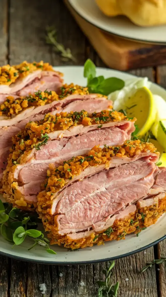 Close-Up of Crispy Pork Cutlet Patterns