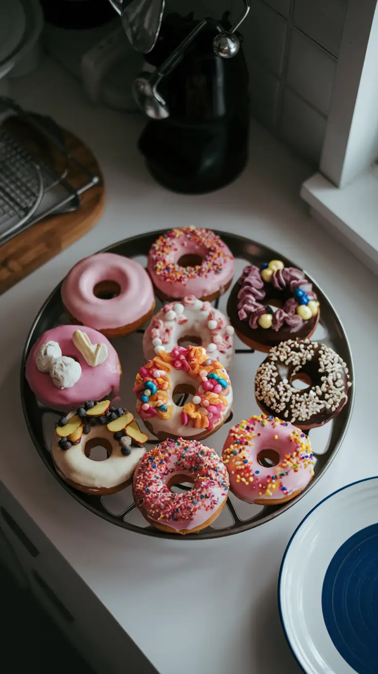 Entire Polish Donut Platter in a Modern Kitchen